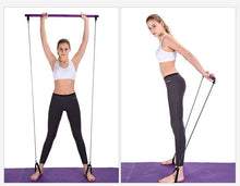 Load image into Gallery viewer, Portable Yoga Pull Rods Home Yoga Gym Body Abdominal Resistance Bands for Pilates Exercise Stick Toning Bar Fitness Rope Puller