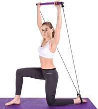 Load image into Gallery viewer, Portable Yoga Pull Rods Home Yoga Gym Body Abdominal Resistance Bands for Pilates Exercise Stick Toning Bar Fitness Rope Puller