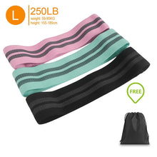 Load image into Gallery viewer, Fabric Resistance Bands Set - Booty Hip Bands for Legs, Shoulders and Arms Exercises - Circle Bands for Women and Men